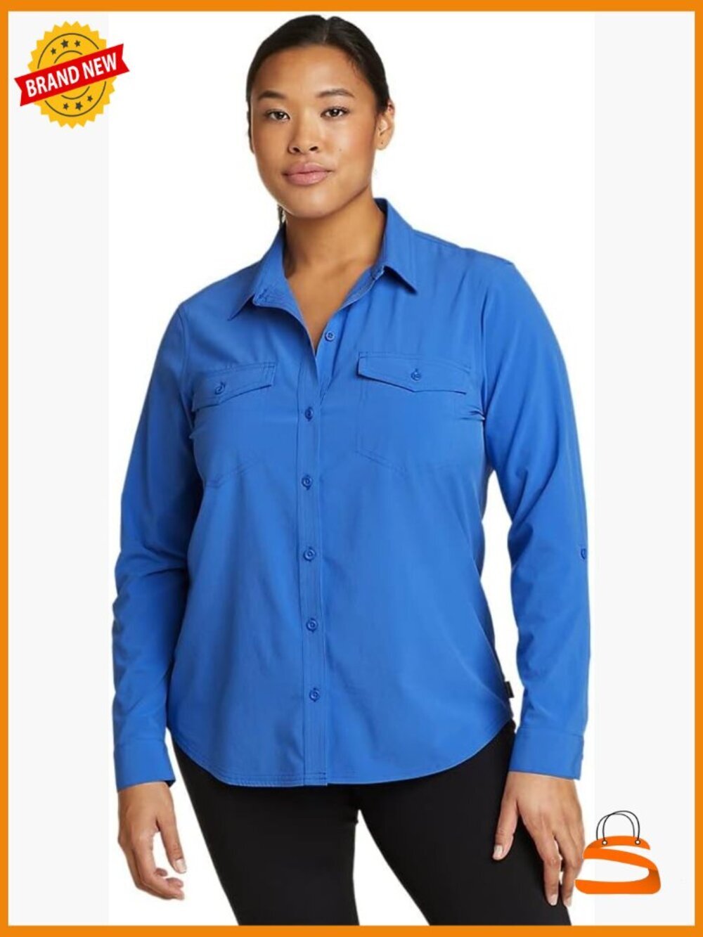 Women's Classic Button-Down Long Sleeve Shirt UPF 50
